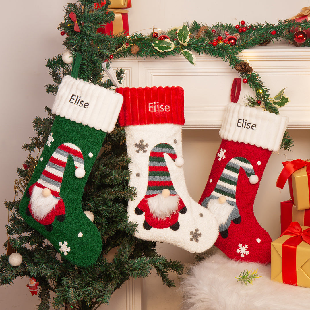 Ornements Chaussette de Noël 1 Prénom Personnalisé