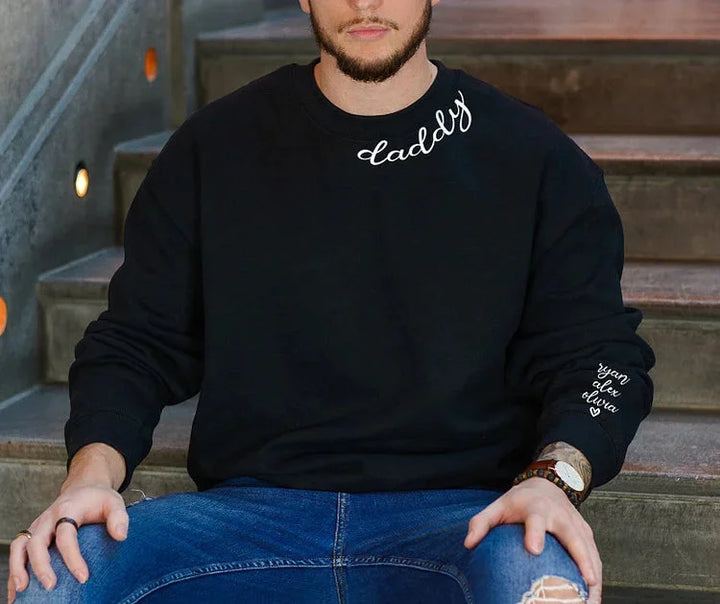 Sweat-shirt imprimé avec police personnalisée pour papa