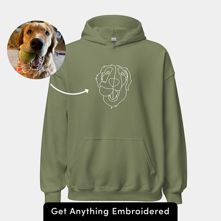 Sweatshirt à capuche brodé personnalisé pour des animaux de compagnie