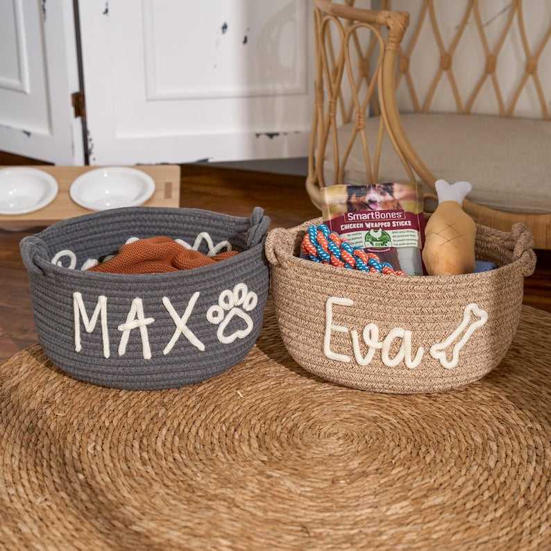 Panier personnalisé | Boîte à jouets pour animaux | Panier à jouets pour chien
