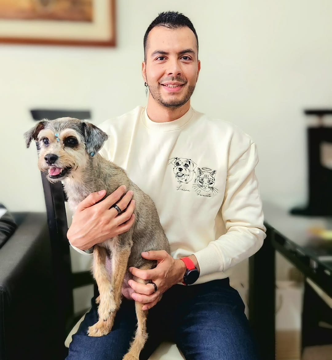 T-shirt brodé personnalisé avec visage d'animal de compagnie, sweat à capuche personnalisé brodé avec plusieurs animaux de compagnie