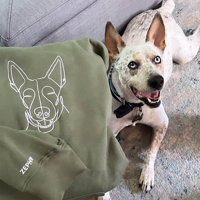 Sweatshirt à capuche brodé personnalisé pour des animaux de compagnie