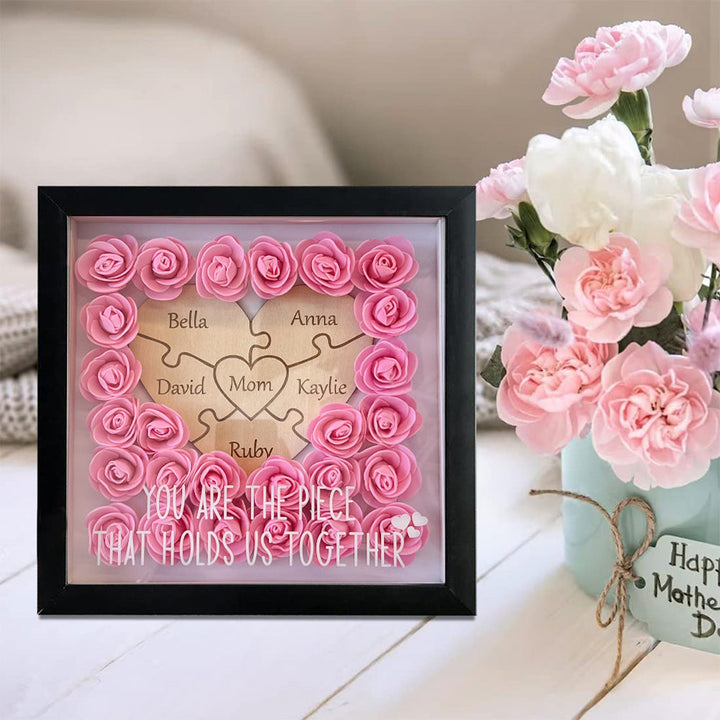 50 % de réduction sur une boîte à LED personnalisée en forme de cœur représentant une pièce de puzzle pour maman