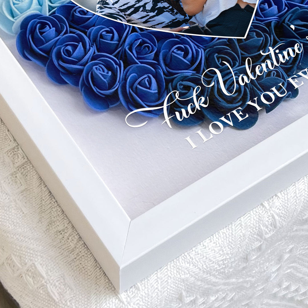Putain de Saint-Valentin, je t'aime tous les jours-Boîte à fleurs photo personnalisée