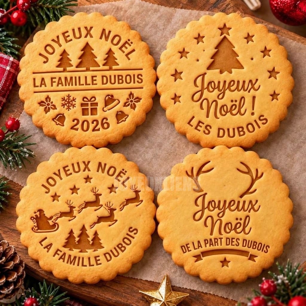 Tampons et emporte-pièces à biscuits — Joyeux Noël