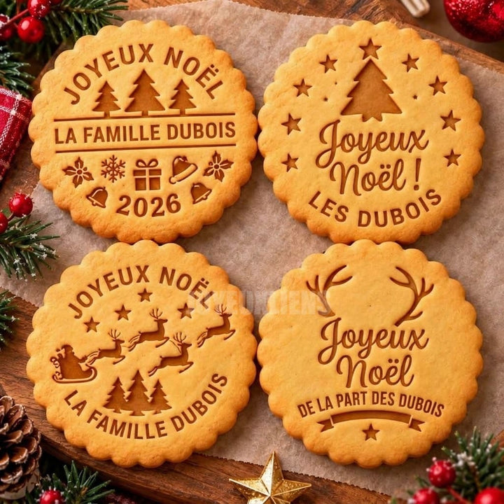 Tampons et emporte-pièces à biscuits — Joyeux Noël