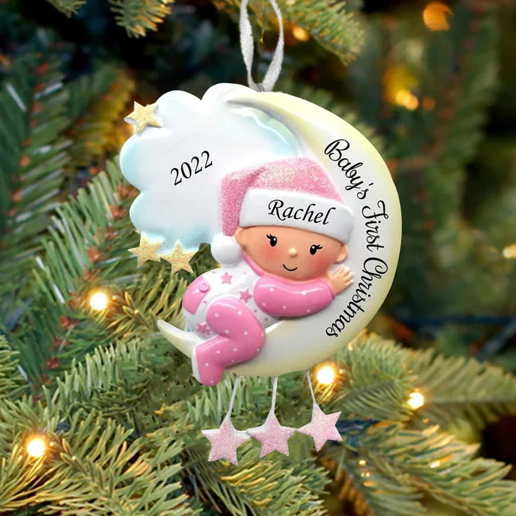 Ornements de Noël  1 Prénom 4 Styles Personnalisé cadeau pour BéBé