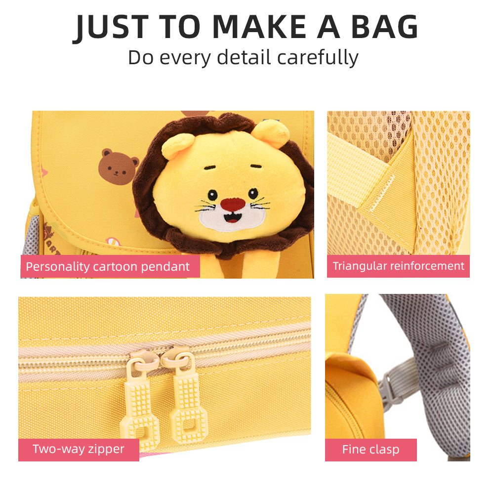 Cartable Sac à Dos Lion pour Enfant 1 Prénom Personnalisé Sac maternelle