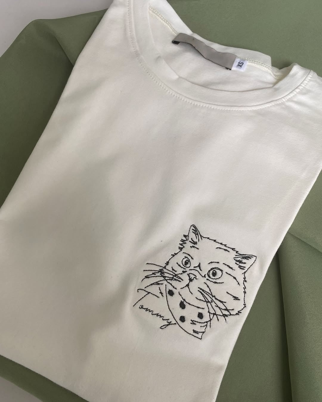 T-shirt brodé personnalisé avec visage d'animal de compagnie, sweat à capuche personnalisé brodé avec plusieurs animaux de compagnie