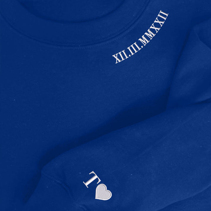 Sweat-shirt date personnalisé anniversaire-pour les couples