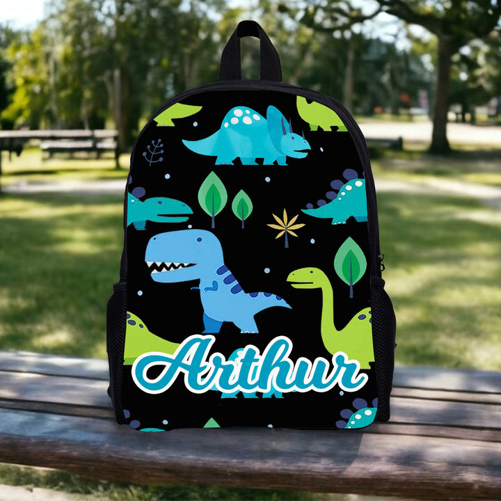 Sac à Dos Dinosaure pour Enfant 1 Prénom Personnalisé Cartable Sac maternelle