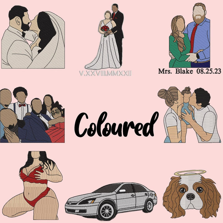 Sweatshirts assortis pour couples  avec photo brodée personnalisée