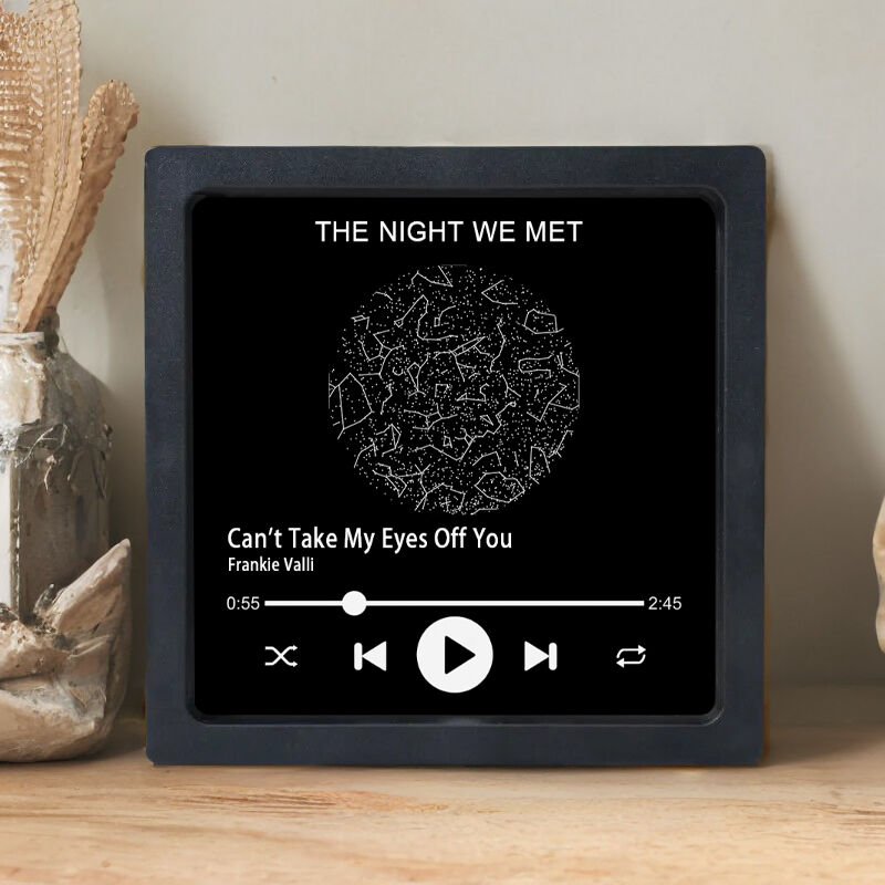 Aimant de réfrigérateur musical personnalisé avec carte des étoiles personnalisée