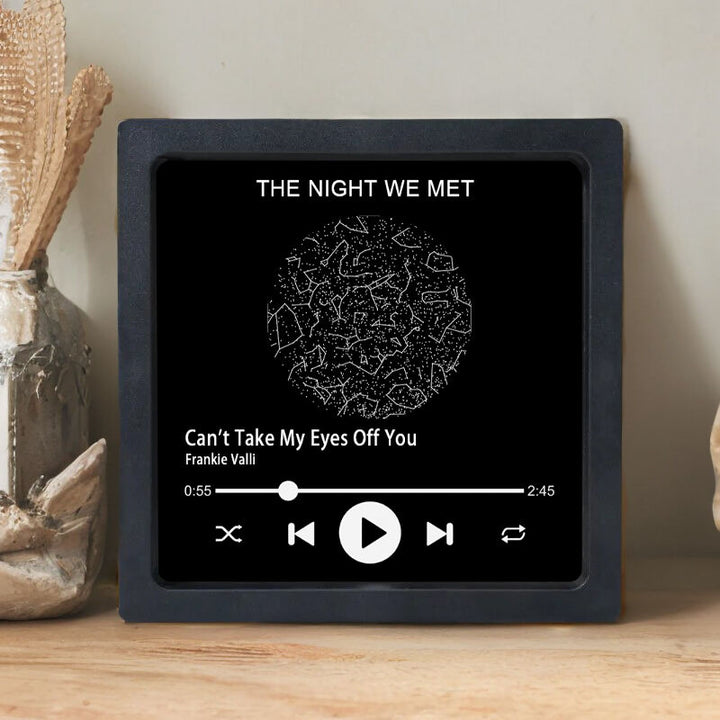 Aimant de réfrigérateur musical personnalisé avec carte des étoiles personnalisée