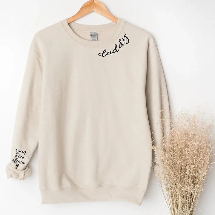 Sweat-shirt imprimé avec police personnalisée pour papa