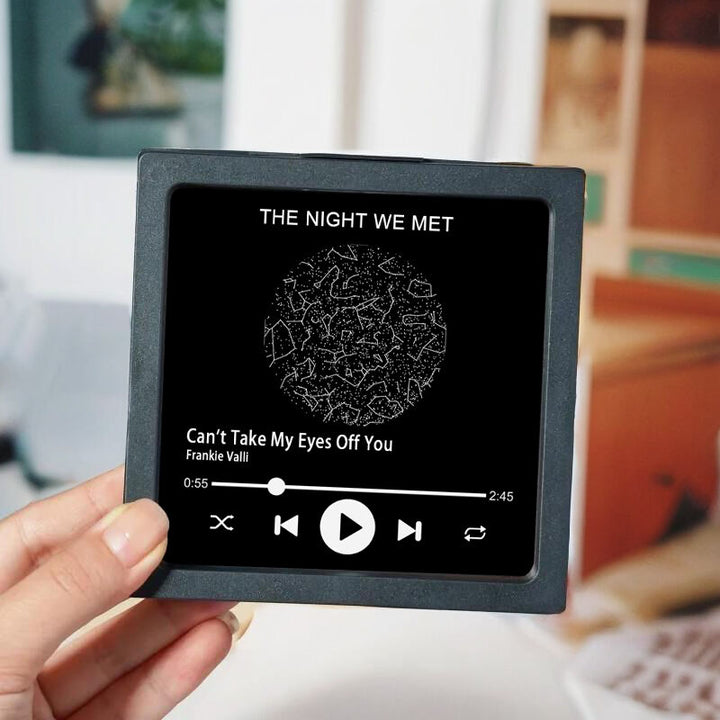 Aimant de réfrigérateur musical personnalisé avec carte des étoiles personnalisée