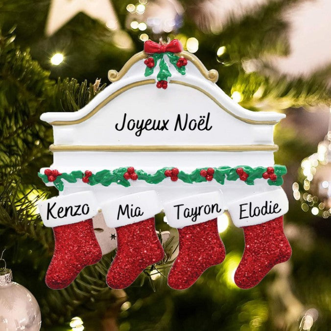 Personnalisés de Noël chaussette de Noël 2-8 prénoms et texte