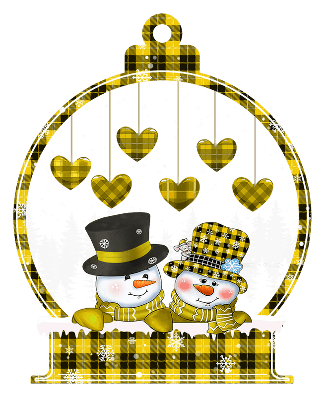 Ornements de Noël en Acrylique Bonhomme de neige 3-18 Prénoms