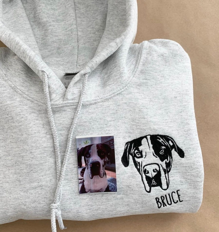 Sweats à capuche, t-shirts et sweatshirts personnalisés avec visage d'animal brodé，pour chats