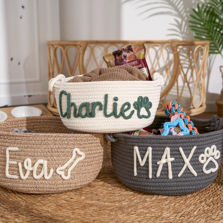 Panier personnalisé | Boîte à jouets pour animaux | Panier à jouets pour chien