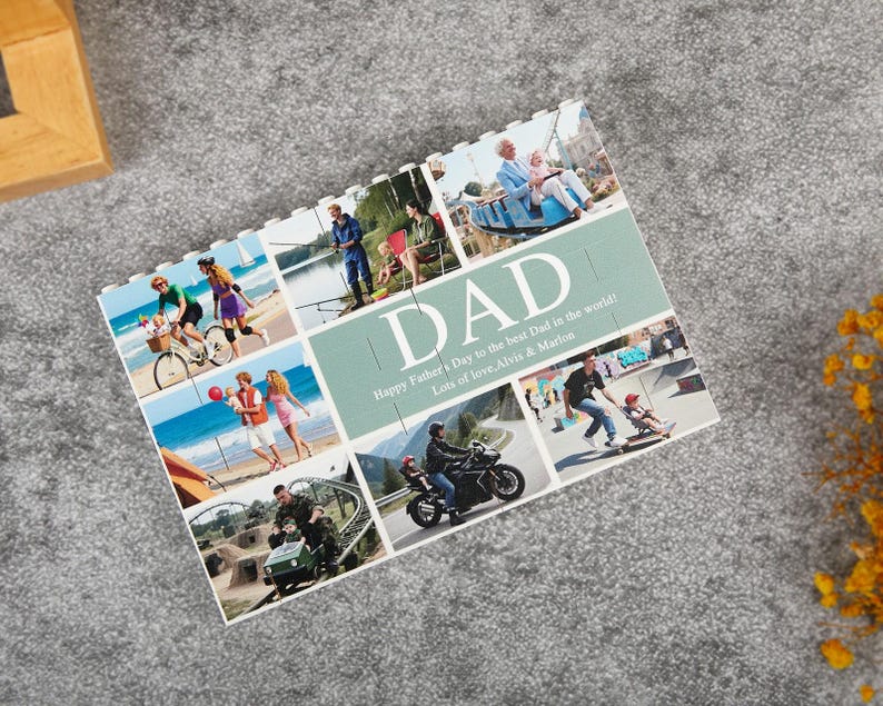 Blocs de puzzle photo personnalisés à monter soi-même, un cadeau pour la fête des pères