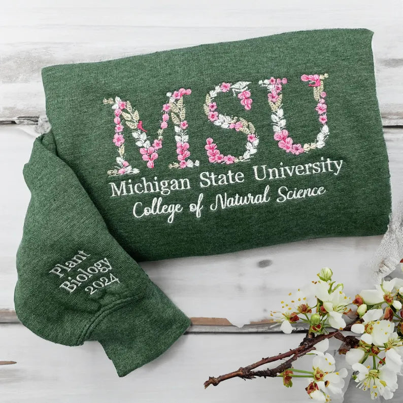 Sweat-shirt et sweat à capuche fleuris personnalisés pour collège - Brodés avec la fierté de VOTRE école