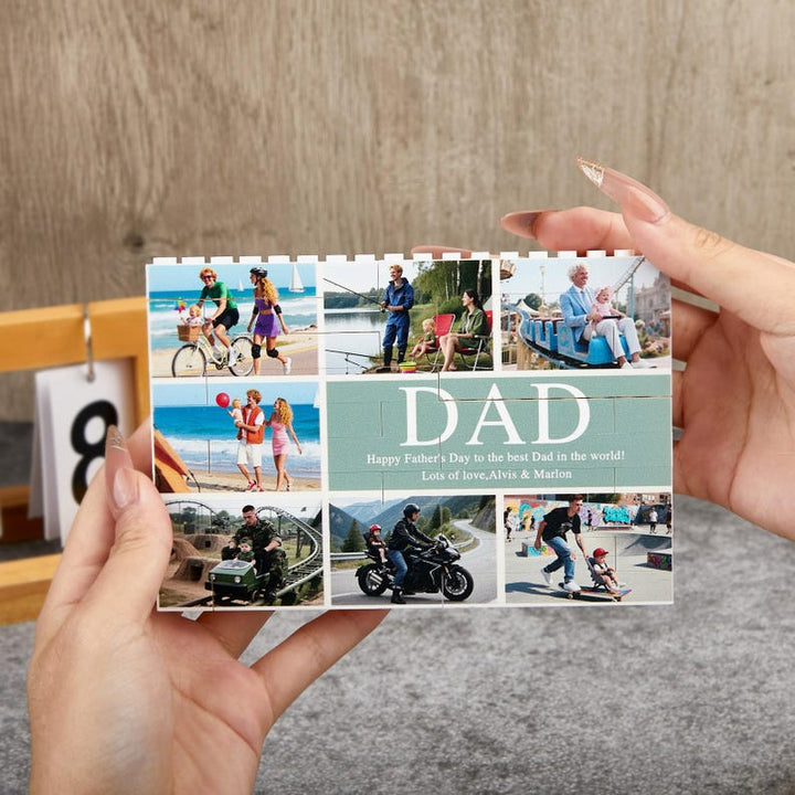 Blocs de puzzle photo personnalisés à monter soi-même, un cadeau pour la fête des pères