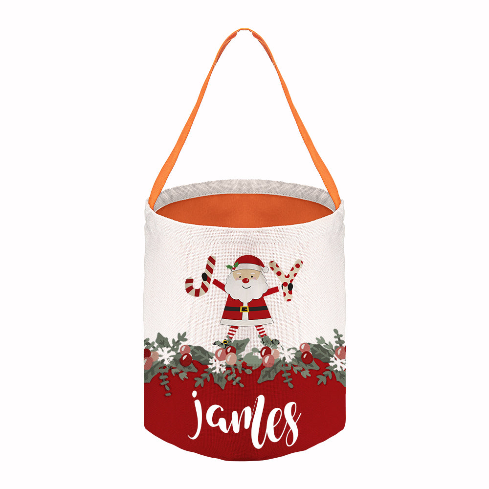 Sac de Noël père Noël 1 Prénom Personnalisé