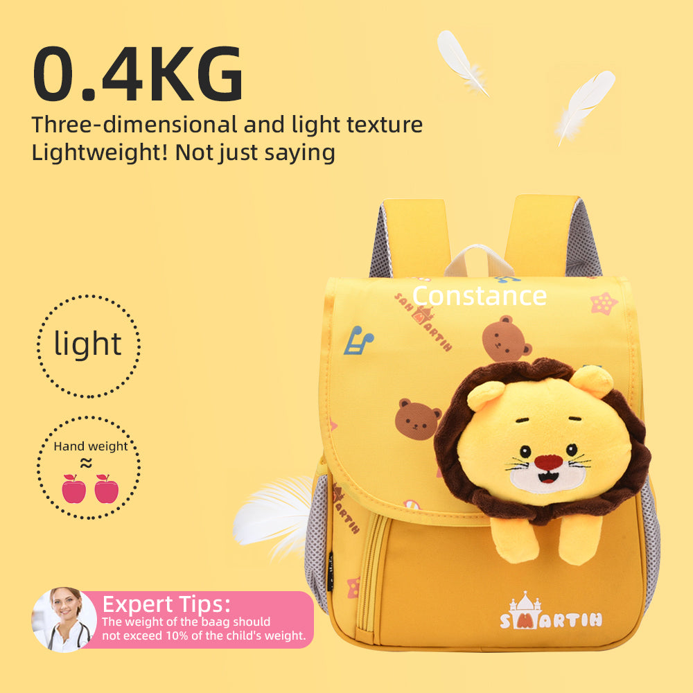 Cartable Sac à Dos Lion pour Enfant 1 Prénom Personnalisé Sac maternelle