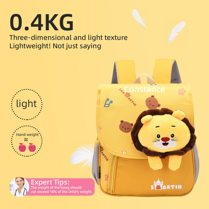 Cartable Sac à Dos Lion pour Enfant 1 Prénom Personnalisé Sac maternelle