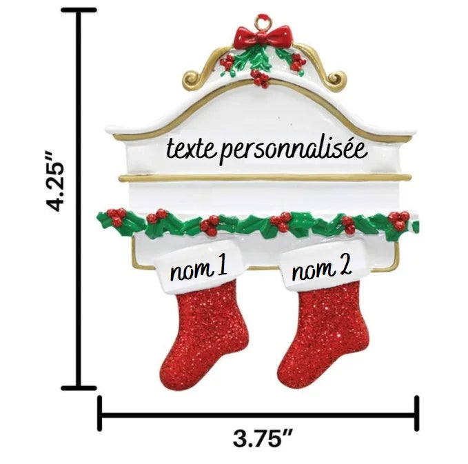 Personnalisés de Noël chaussette de Noël 2-8 prénoms et texte
