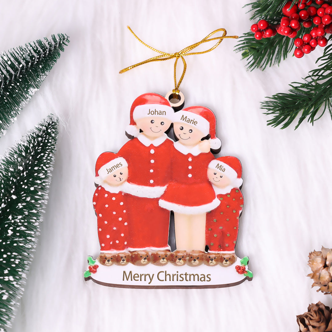 Décorations de poupées 3-6 noms de membres de la famille