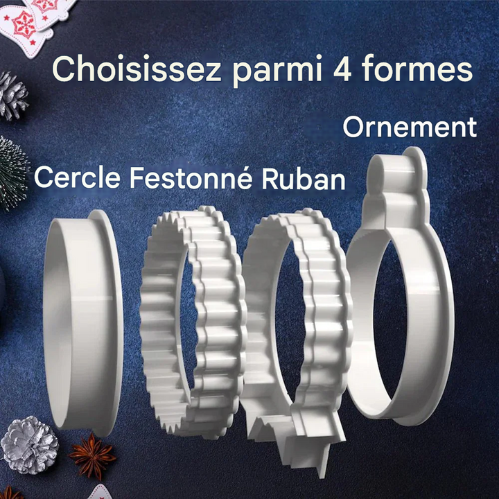 2025 Ensemble de tampons à biscuits de Noël personnalisés avec nom de famille personnalisé