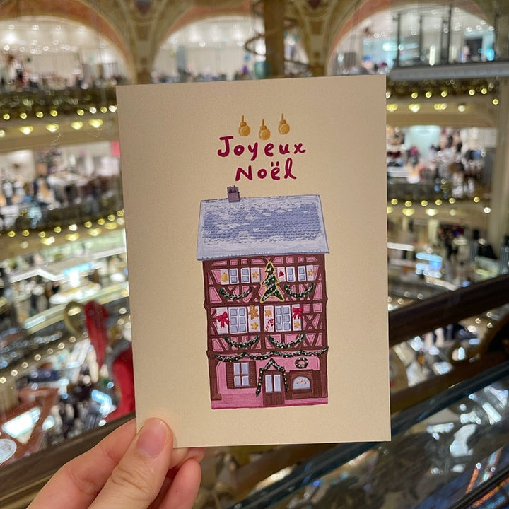 Carte de Noël illustration, carte de Noël
