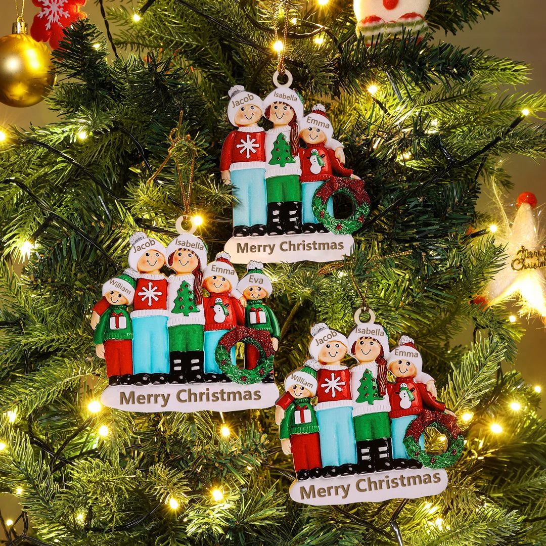 Ornements de poupées de Noël 3-5 Prénoms personnalisés et texte