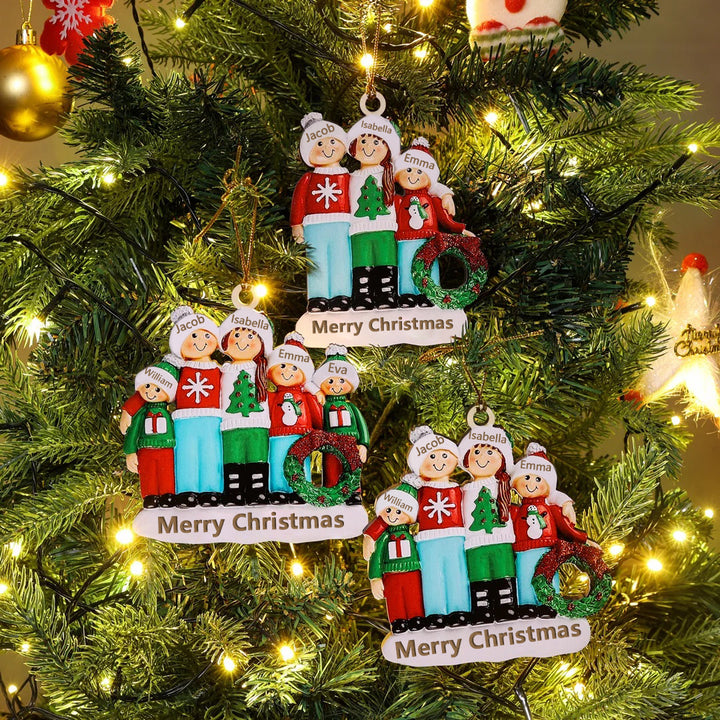 Ornements de poupées de Noël 3-5 Prénoms personnalisés et texte