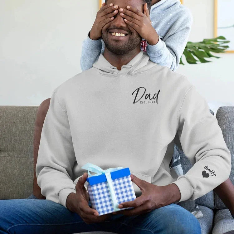 Sweat-shirt imprimé EST personnalisé, cadeau pour les nouveaux papas