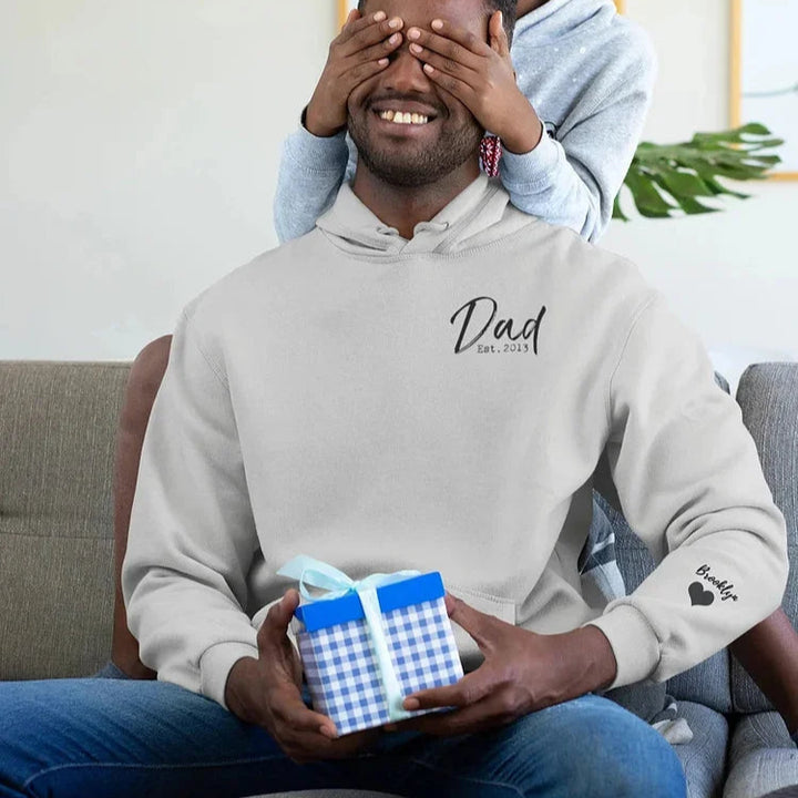 Sweat-shirt imprimé EST personnalisé, cadeau pour les nouveaux papas