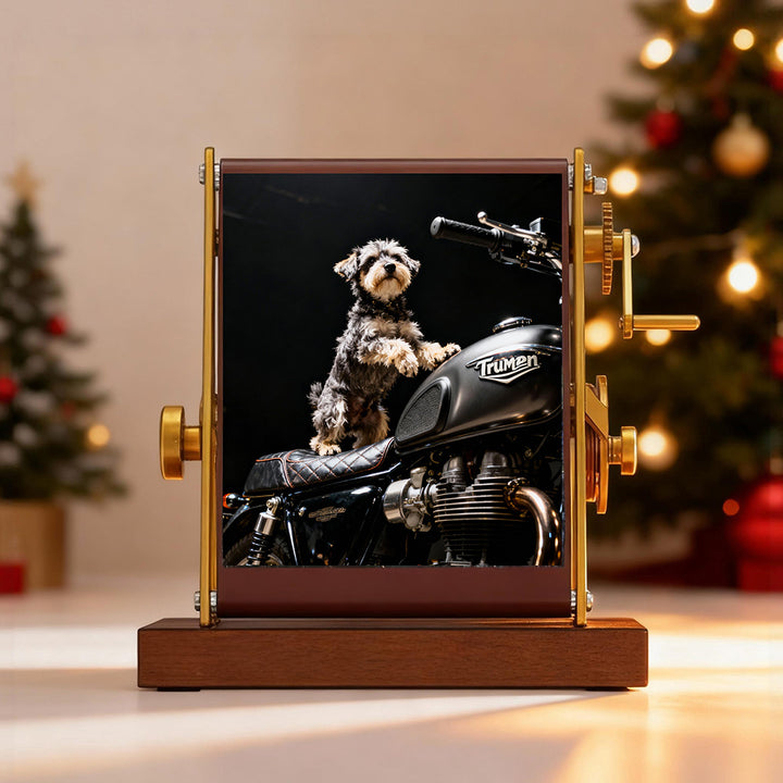 Visionneuse de photos à manivelle personnalisée, cadre photo à spirale, cadeau de Noël