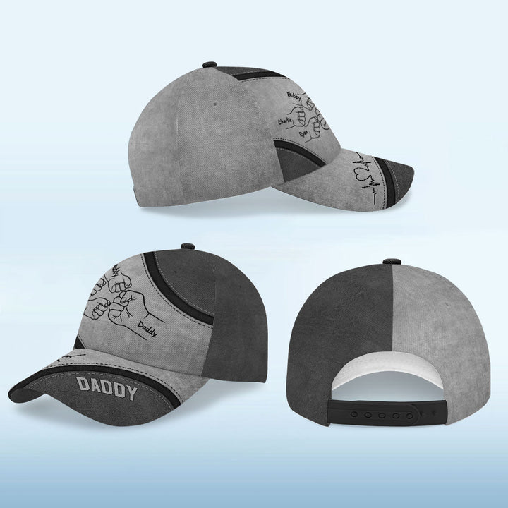 Casquette classique personnalisée Outline Fist Bump Daddy Grandpa