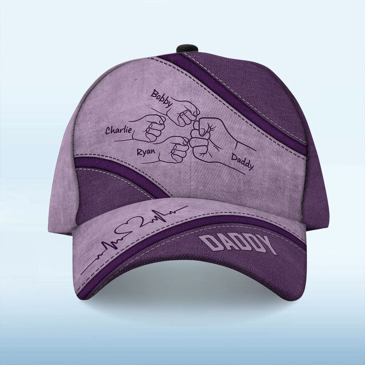 Casquette classique personnalisée Outline Fist Bump Daddy Grandpa