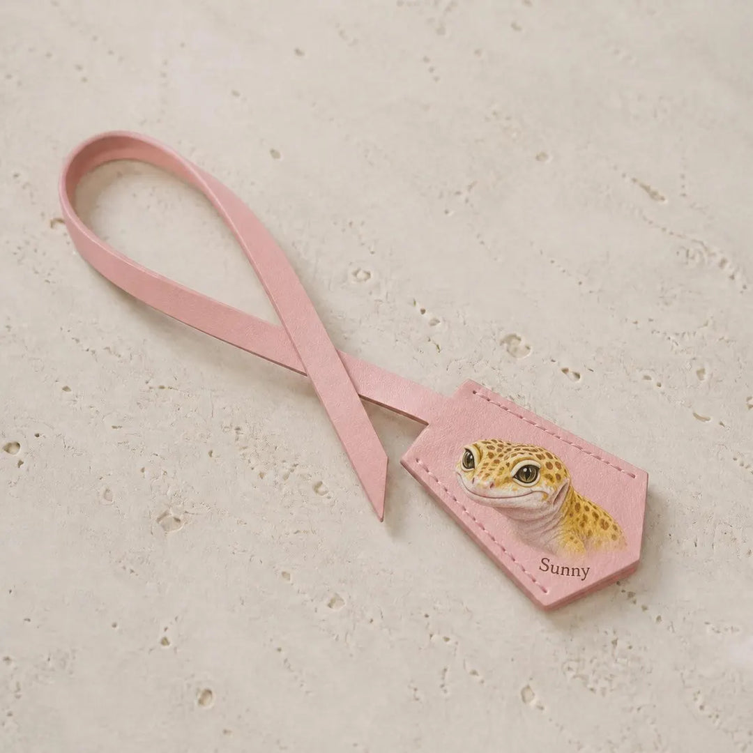 Bijou de sac en cuir personnalisé avec portrait de votre animal