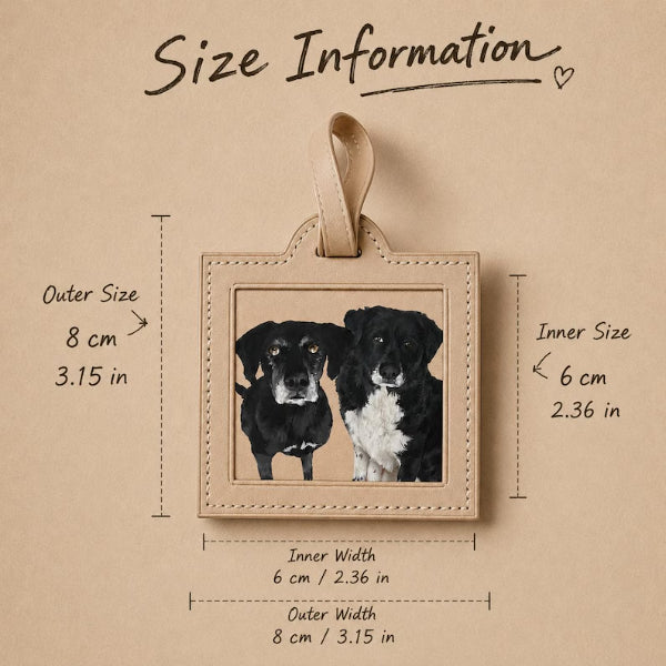 Bijou de sac en cuir personnalisé avec portrait d’animal