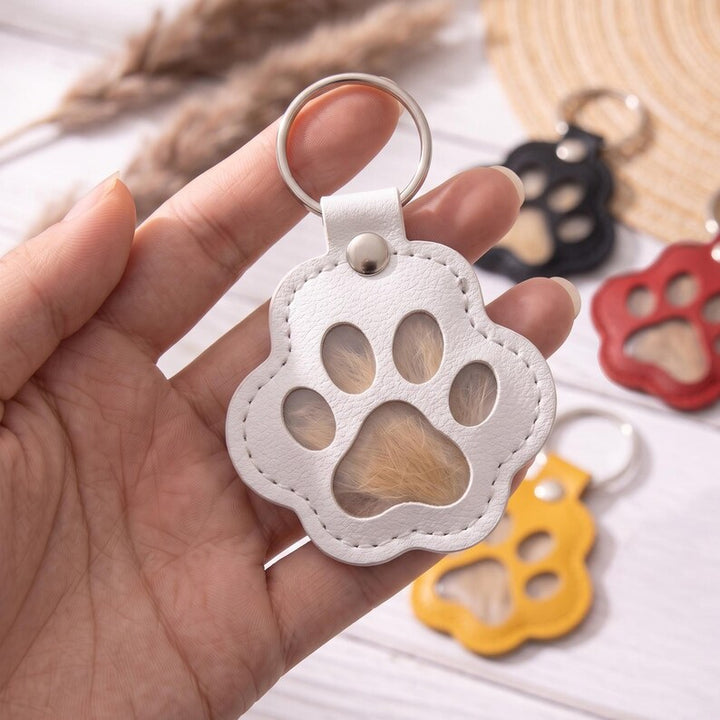 Porte-clés en cuir personnalisé avec portrait de votre animal