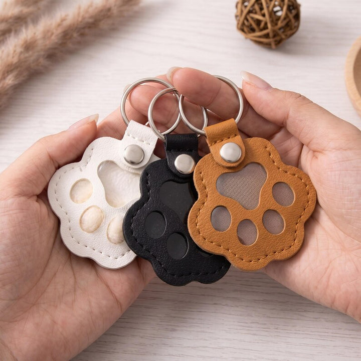 Porte-clés en cuir personnalisé avec portrait de votre animal