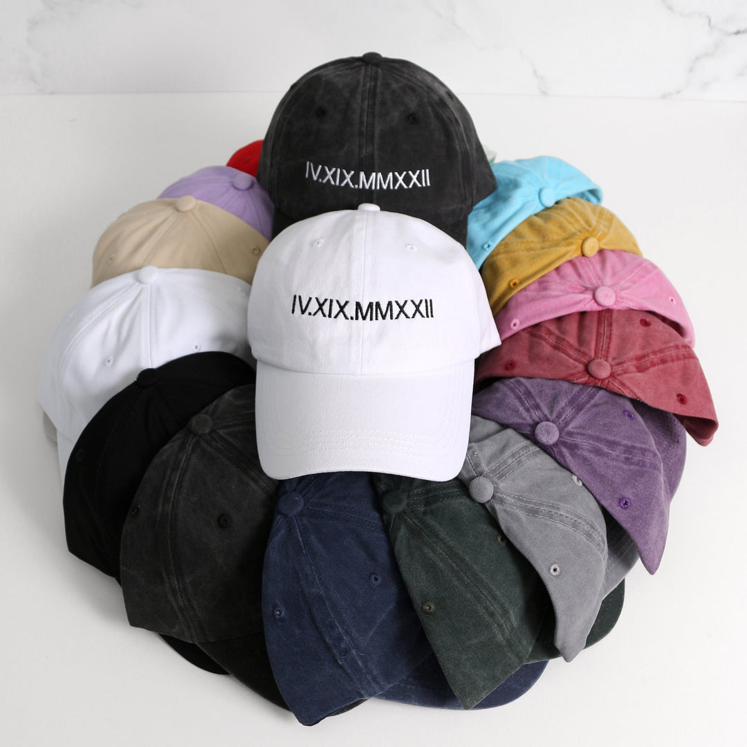 Casquette brodée personnalisée avec chiffres romains