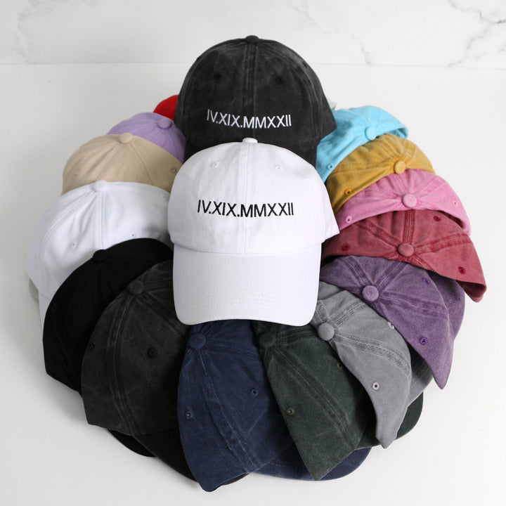 Casquette brodée personnalisée avec chiffres romains