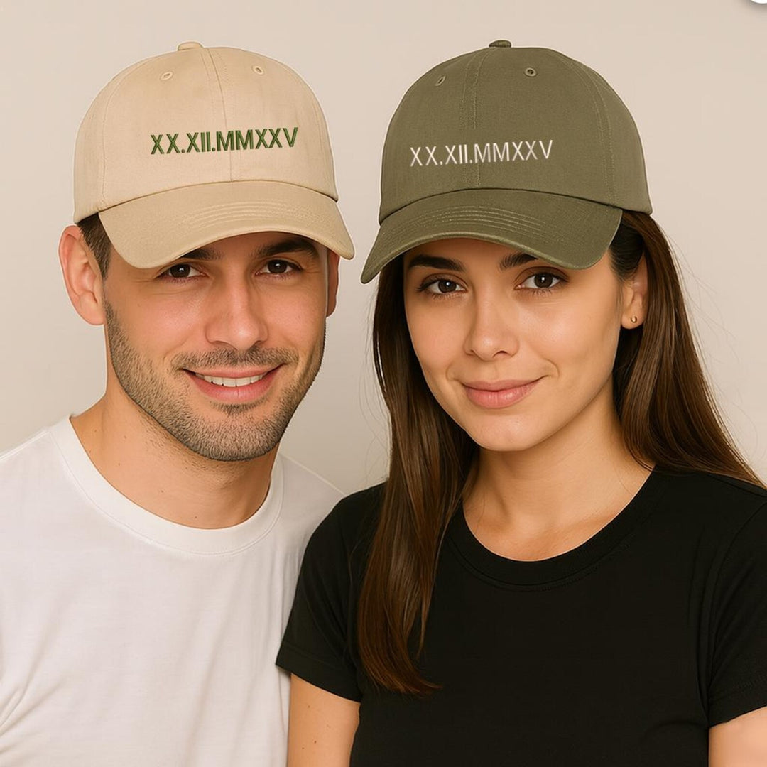 Casquette brodée personnalisée avec chiffres romains