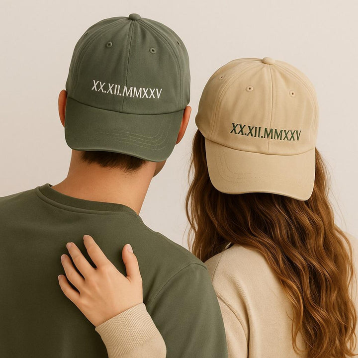 Casquette brodée personnalisée avec chiffres romains