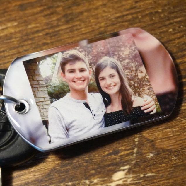 Porte-clés photo personnalisé-cadeau couple